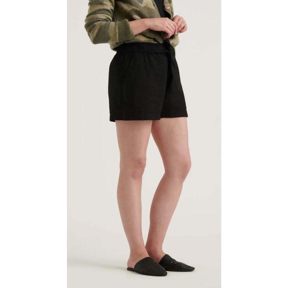 Lucky Brand Women's Lyocell Tie Front Elastic Waist Shorts in‎ Black Small $80